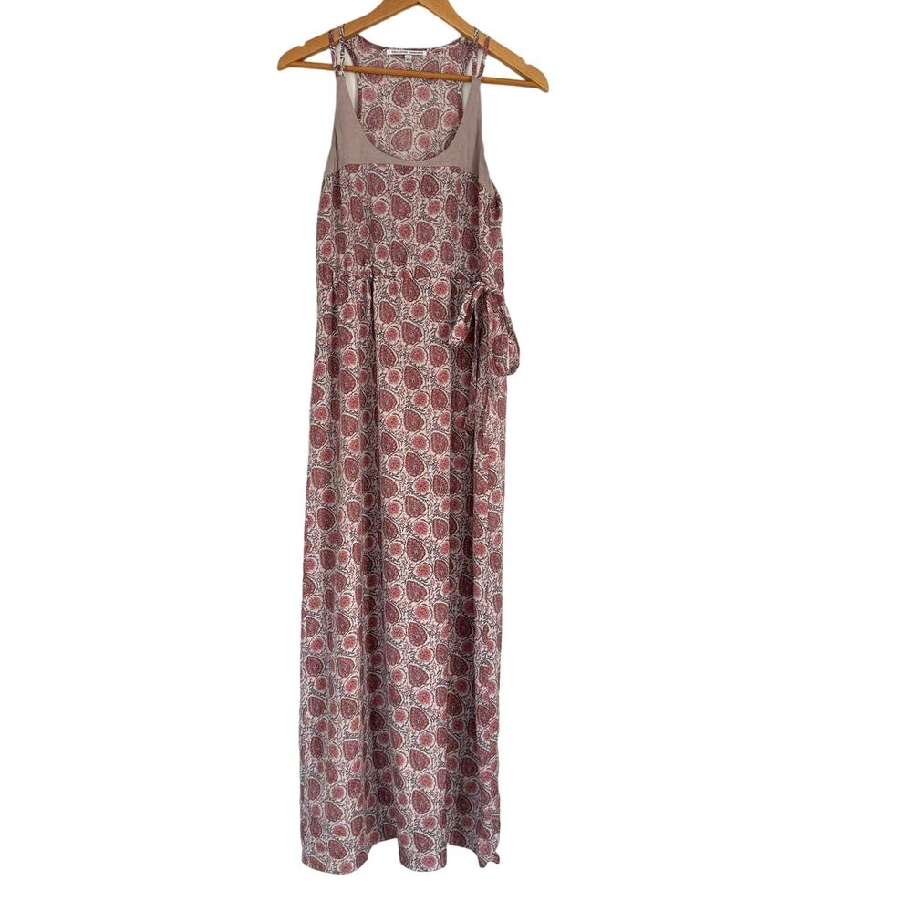 Collective Concepts Leaf Print Sleeveless Maxi Dress XS